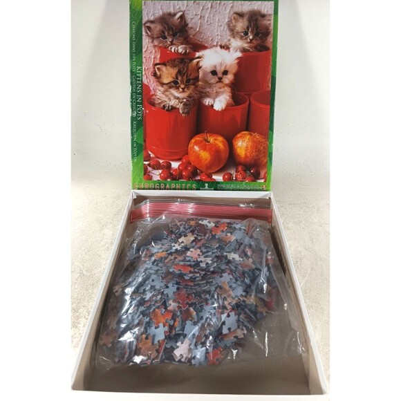 Kittens In Pots 1000 Piece Jigsaw Puzzle by Eurographics - Picture 3 of 3